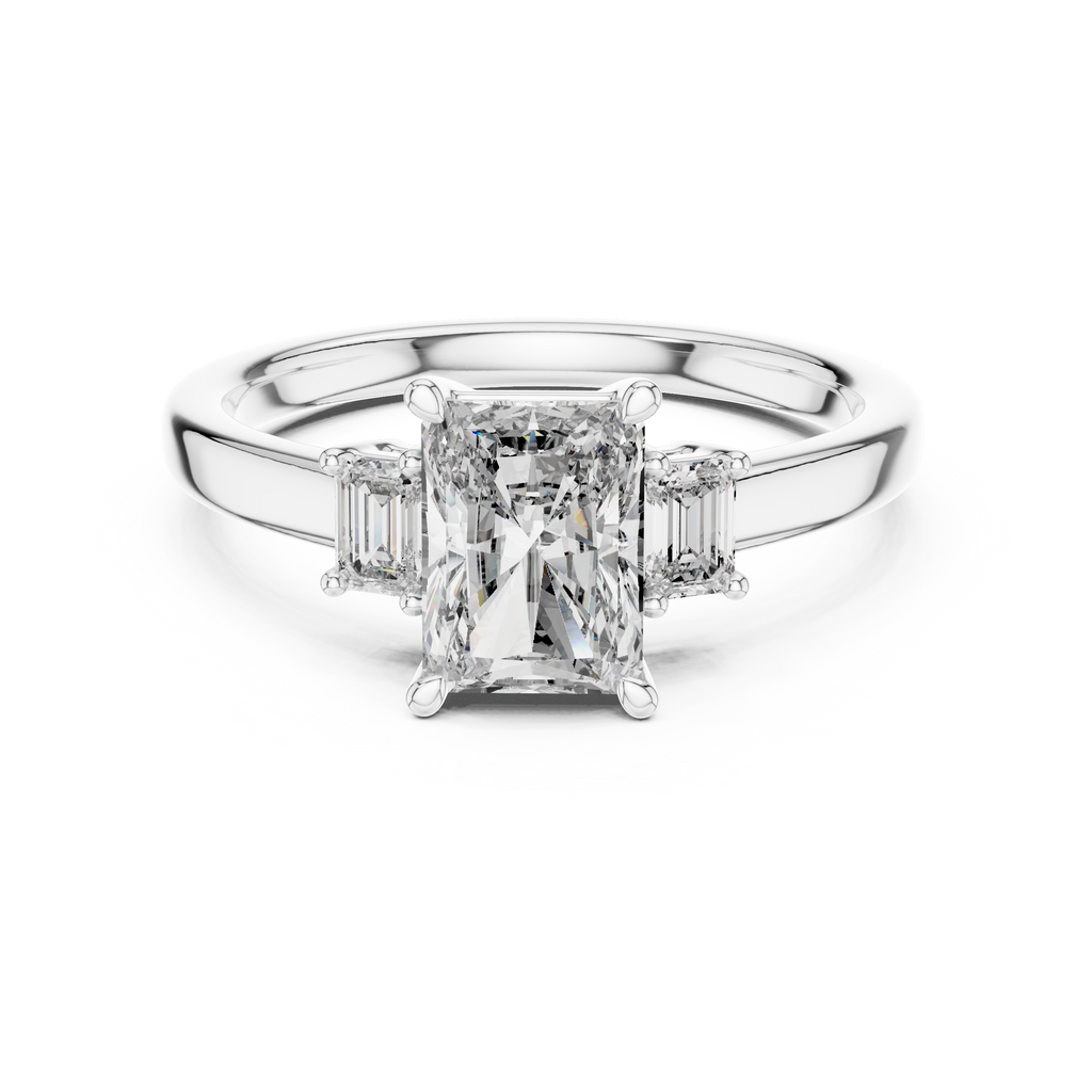 Three Stone Ring - Radiant | DDLR-038