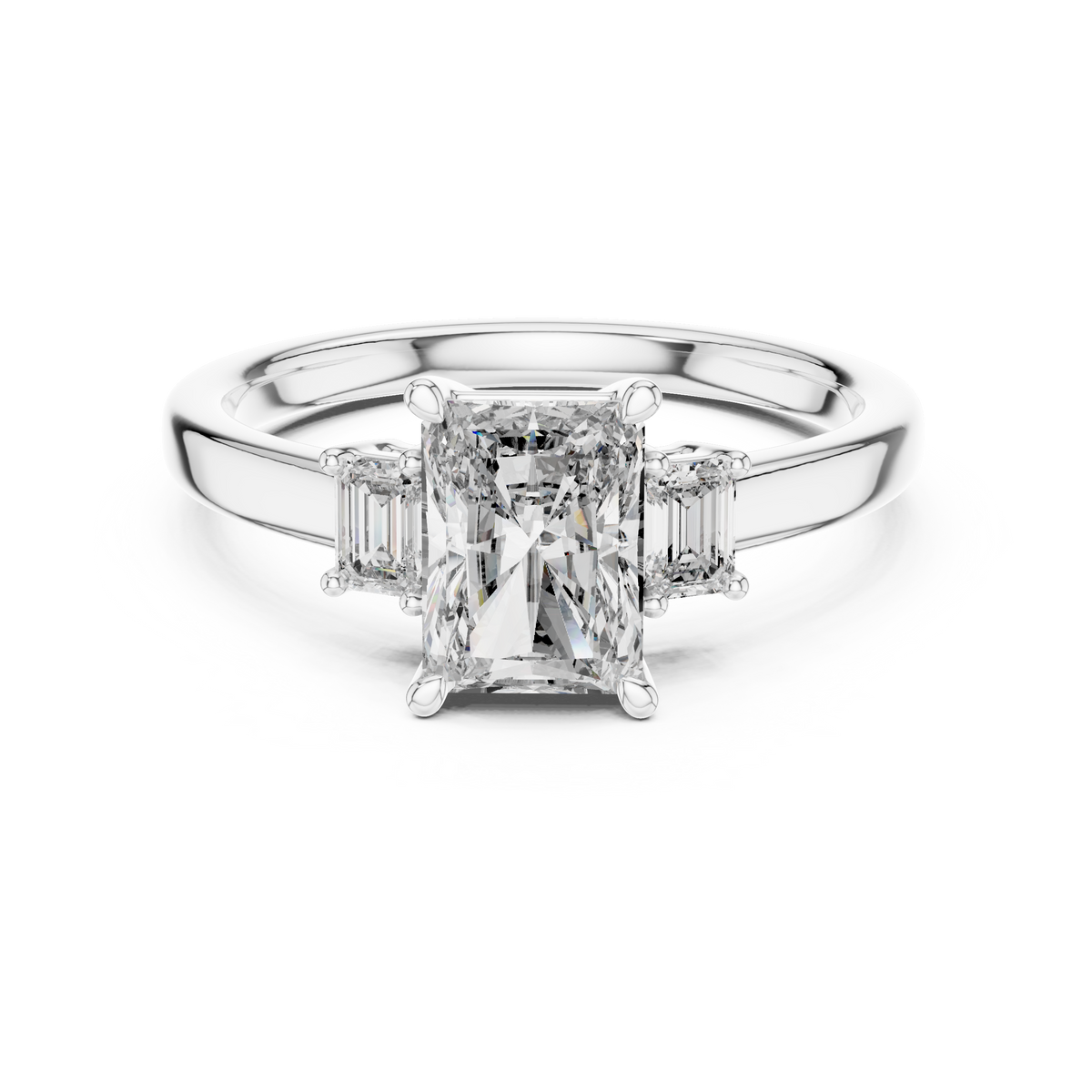 Three Stone Ring - Radiant | DDLR-038