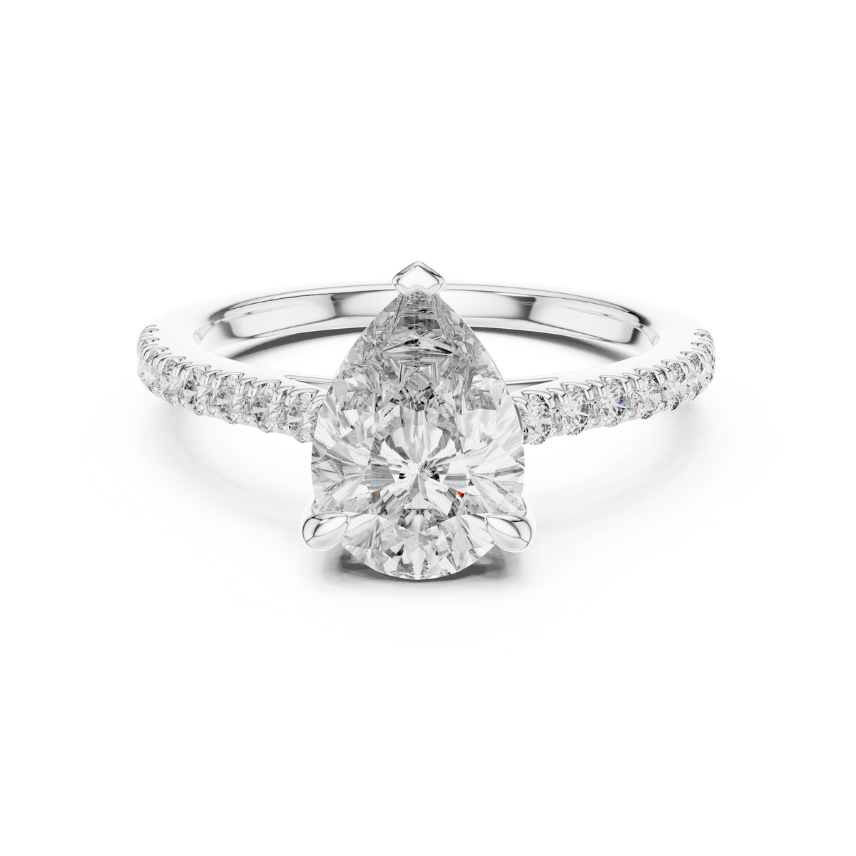 Solitaire Ring - Pear | DDLR-039