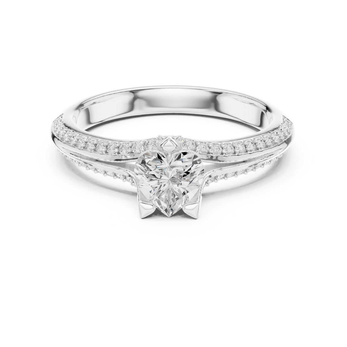 Solitaire Ring - Heart | LR-0278