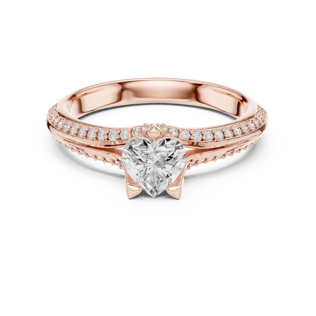 Solitaire Ring - Heart | LR-0278