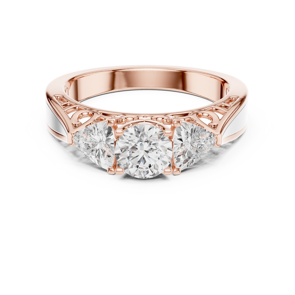 Three Stone Ring - Round | LR-0029