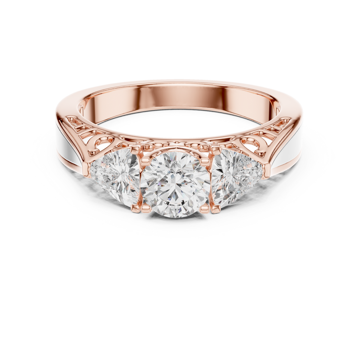Three Stone Ring - Round | LR-0029
