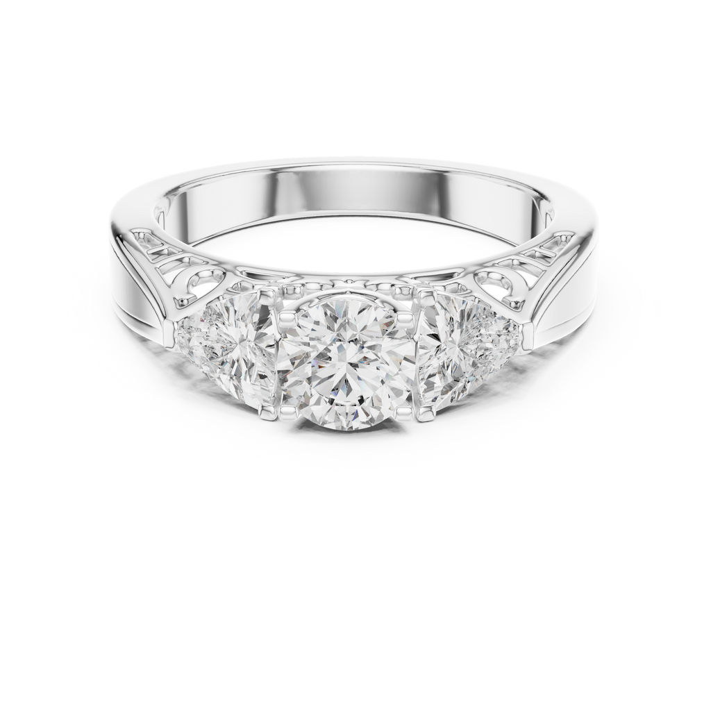 Three Stone Ring - Round | LR-0029
